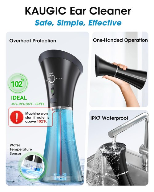 Ear Wax Removal Kit with Camera – Ear Cleaner Tool for Safe & Effective Ear Care – Includes Ear Camera for Visual Inspection & Gentle Ear Irrigation System – Complete Ear Cleaning Solution