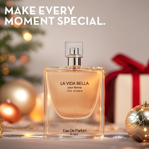 A CENTER La Vida Bella Perfume for Women - 3.4oz Eau de Parfum Spray | Floral & Sweet Fragrance with Iris, Patchouli, Vanilla & Spun Sugar