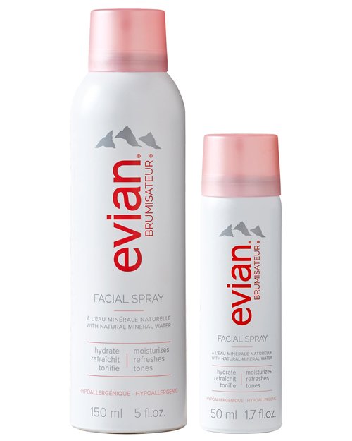 Evian Facial Spray Weekender Kit - Hydrating Mineral Water Mist for Face & Skin - Refreshes Makeup, Sets, & Tones - Travel-Friendly Size for Weekend Hydration and Skincare Essentials