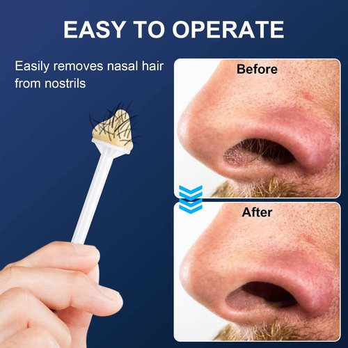 Rolybag Nose Wax Sticks Applicators, 200 Pcs Plastic Wax Rod Wand for Nostril Cleaning and Nose Hair Removal