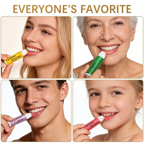 RBUGR 126 Pcs Lip Balm Bulk- 12-Flavored Natural Organic Moisturizing Lip Balm Set for Cracked Lips, Bulk Pack Valentine Party Favors Gifts (4.2g/0.15oz)