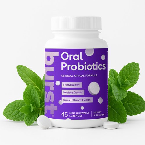 Burst Dental Probiotics (45 Count) | Healthy Oral Cavity, Bad Breath, Immune System & Sinus Support | Promotes Upper Respiratory Health and Beneficial Bacteria | Blis K12 & M18 | Packaging May Vary