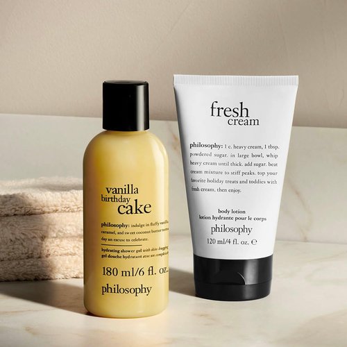 Philosophy Happy Birthday Gift Set - 2-Pc. Vanilla Cake Shower Gel & Fresh Cream Lotion - Moisturizing Bath Duo for Women