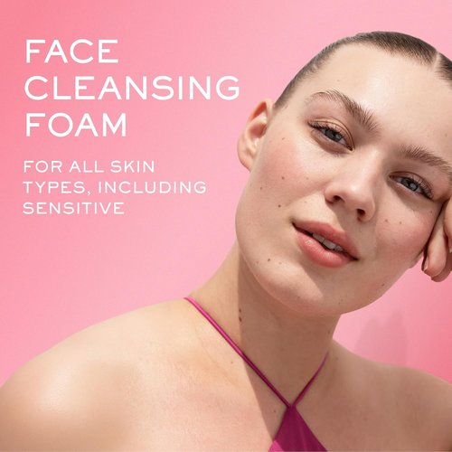 Nuxe Very Rose Cleansing Foam Light Facial Cleanser with Glycerin and Rose Water for Sensitive Skin: Face & Eyes, 5 Fl Oz