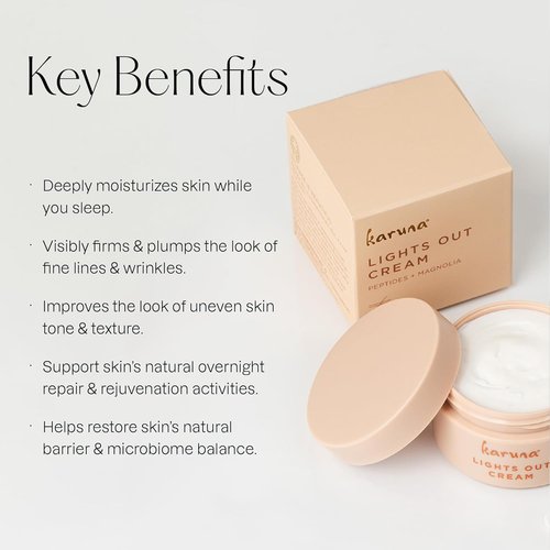 Karuna Night Cream - Anti-Wrinkle Moisturizer with Magnolia, Peptides & Hyaluronic Acid | 50 ml