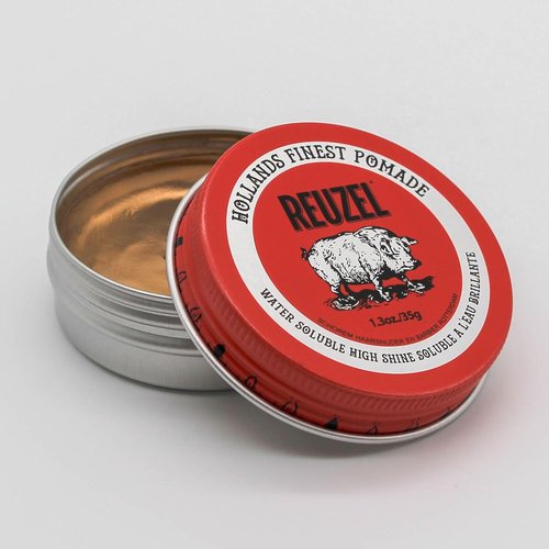 Reuzel Red Pomade - Medium Hold, Water Soluble Styling, High Shine, Flake-Free | Easy to Wash Out