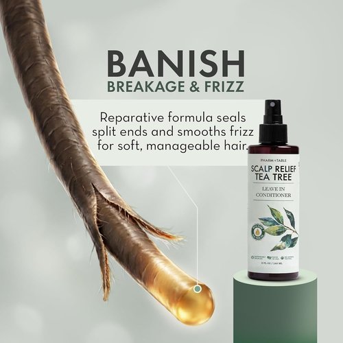Skiennix Leave-In Conditioner Spray - Tea Tree Scalp Treatment for Dandruff Relief | Hydrating Formula for Dry, Itchy Scalp