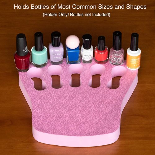 ButterFox Nail Polish Organizer Holder, Nail Art Manicure Hand Stand Mat Rest Work Station (Pink)