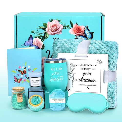 Christmas Self Care Gifts with 3D Butterfly Card for Women, Get Well Soon Gift Baskets, Thinking of You Gifts Relaxing Spa Self Care Gift, Birthday Gifts for Women Mom Wife Her Friend Sister Grandma