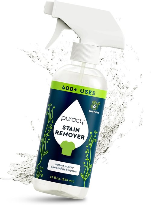 Puracy Stain Remover Spray - Unscented Laundry & Travel Cleaner for Clothes | 12 fl oz