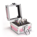 siyuwuro Nail Drill Bits Box Container 25 Hole Professional Nail Sander Storage Box Nail Art Tools Storage Container Nail Art Tools for Drill Bits Display Organizer, Pink