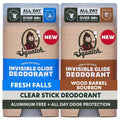 Dr. Squatch Invisible Glide Men’s Deodorant - Aluminum-Free, Stain-Free Formula - Fresh Falls & Wood Barrel Bourbon - 2.65oz (2-Pack)