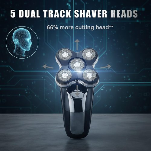 Pro Replacement Head Compatible with Remington Balder Pro XR7000 Head Shaver - 5 Dual Track Blades, Precision Electric Shaving for Bald Men (2 Pack)