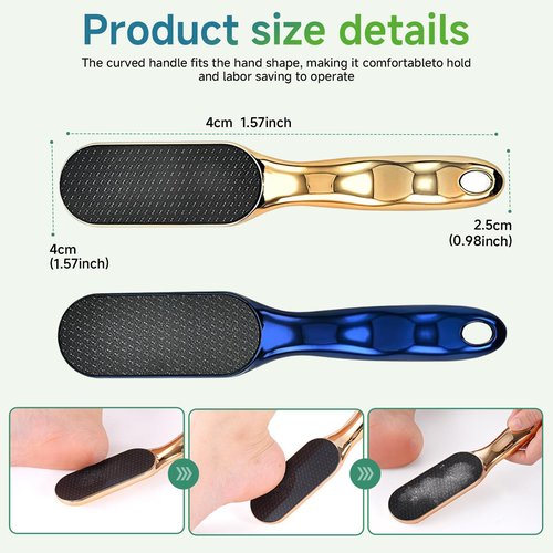 Nano Glass Foot File Callus Remover, Beyond The Cream Foot File,NanoGlass Feet File Professional Hard Skin Remover with Non-Slip Ergonomic Handle (Blue,1Pcs)