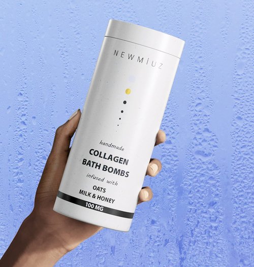 Creamy Collagen Bubble Bath Bombs with Oatmeal Milk Honey Essential Oils Luxurious Bath Gift Dry Skin Nourishment Indulge in A Blissful Bathing Spa