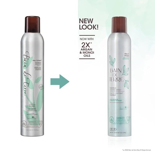 Bain de Terre Hairspray - Nourishing Argan & Monoi Oils for Ultimate Hold | 9 Fl Oz