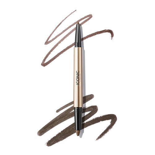 ICONIC LONDON Smokey Eye Duo Eyeliner - Creamy 2-in-1 Crayon, Water Resistant & Vegan Makeup