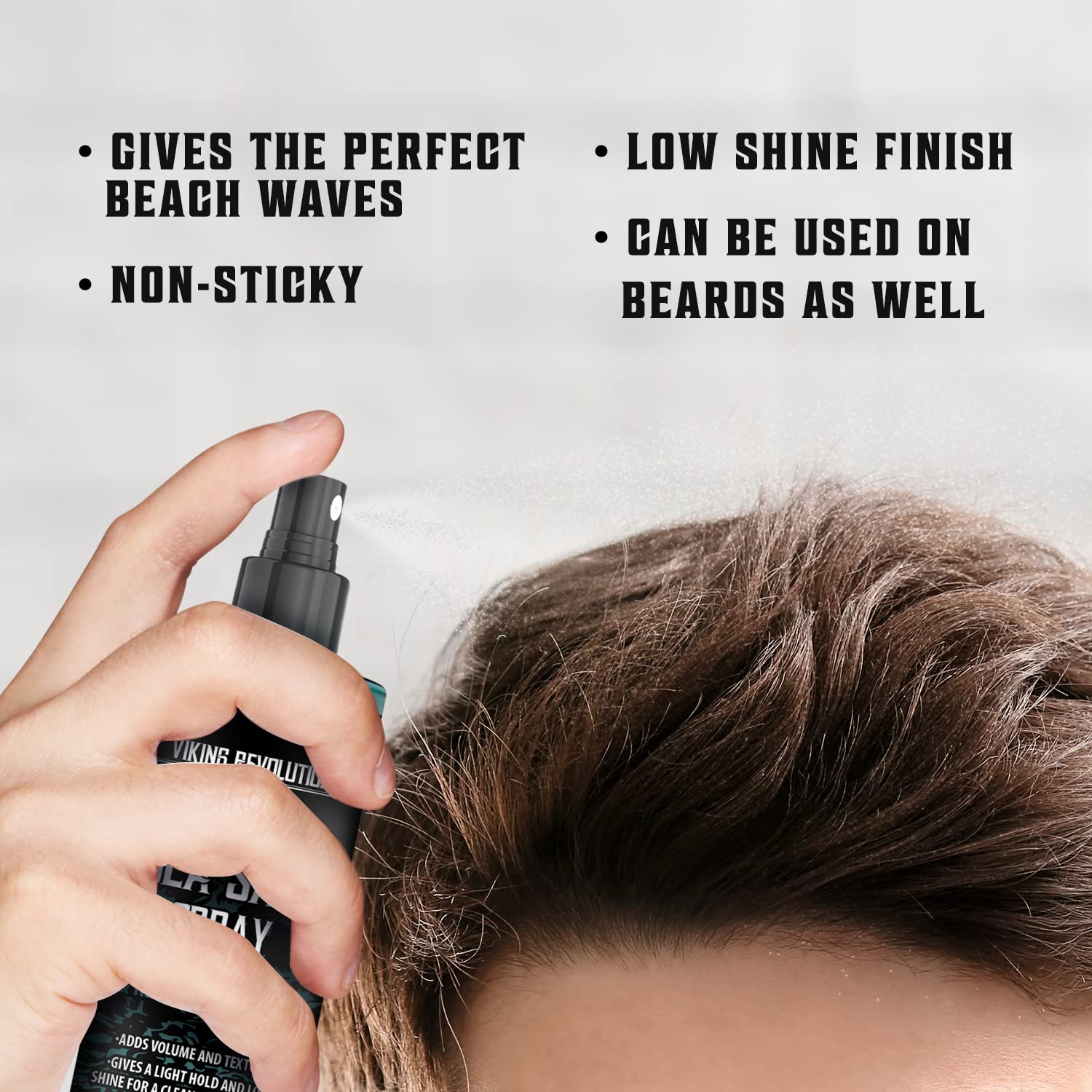 Viking Revolution Sea Salt Hair Spray - Texturizing Spray with Kelp & Aloe Vera | 2-Pack for Beachy Volume