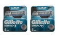 Gillette Mach3 Razor Blades for Men, Pack of 4 Refill Blades (2 Packs)