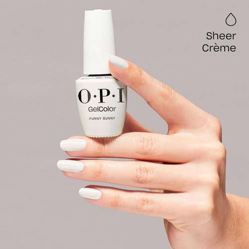 OPI GelColor Gel Nail Polish Trio - Iconic Sheer Nude Shades | Funny Bunny, Soft White + Bubble Bath, Nude Pink + Bare My Soul, Soft Beige Crème