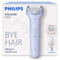 Philips Epilator Series 8000 - Cordless Wet & Dry Hair Removal Device with ProGuide & 3 Accessories | 60 Min Runtime