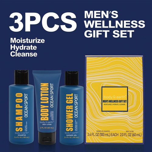 Skiennix Men's Gift Set - 3-Piece Fresh Ocean Scent Collection | Perfect for Birthdays & Father's Day