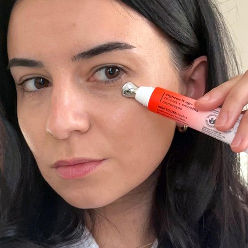 Derma E Anti-Wrinkle Smoothing Eye Cream for Fine Lines and Crow's Feet, 0.5 Fl Oz, Anti Aging with Retinol, Caffeine and Antioxidants, Cooling Tip Helps Reduce Puffiness