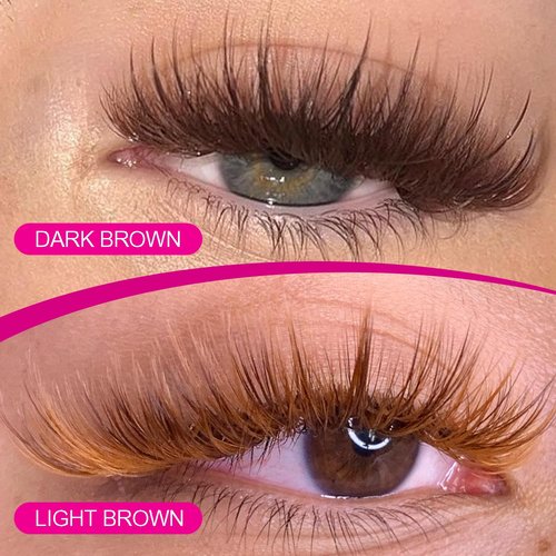 TDANCE Dark Brown Lash Extensions Colored Lash Extensions 0.03/0.05/0.07/0.1/0.15mm C/CC/D/DD/J/B/L Curl Premium Brown Eyelash Extensions Salon Use (Dark Brown,0.05-CC,8-15mm)