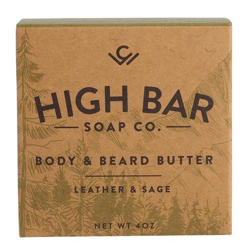 Body & Beard Butter by Luxe | Vegan, Gluten-Free Men's Grooming - 4 oz Leather & Sage