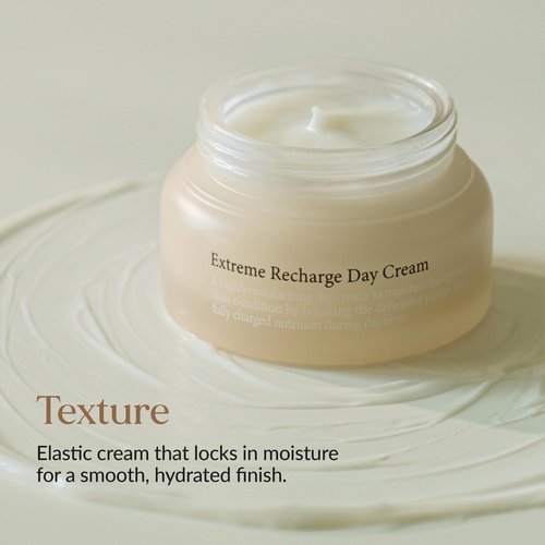 LU'PIUM Extreme Recharge Day Cream – Vegan Moisture Shield & Barrier Repair Cream for Dry or Sensitive Skin, 5 Plant Mucin Complex & Liposome Nutrition, Inspired by Korean Skincare