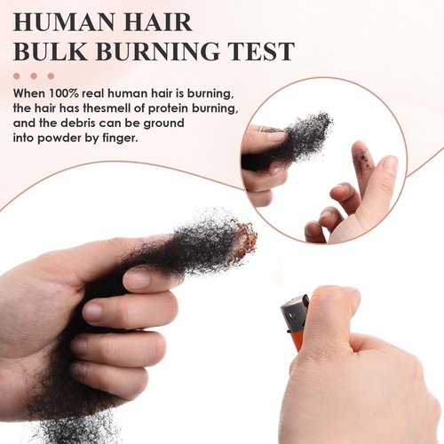 Teresa Afro Kinkys Bulk Human Hair For Twists, Afro Kinky-Curly Human Hair Bulk For Dreadlocks Extensions,Bulk Human Braiding Hair Natural And Soft (18 Inch, 30g/Pack)