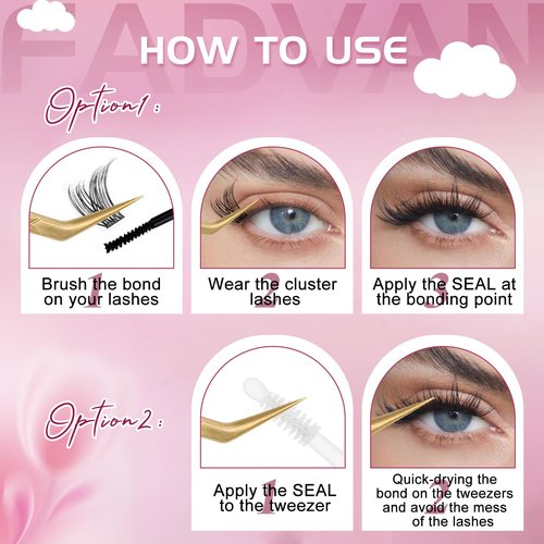 FADVAN Clear lash Sealer for Extensions - Professional Overnight Sealer & DIY Coating, Long-Lasting Up to 2 Weeks Clear (5ml)