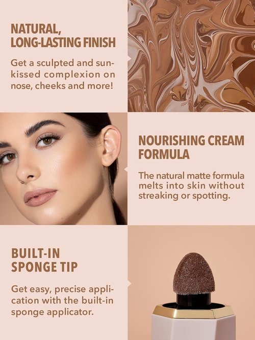 SheGlam Liquid Contour Stick - Long Lasting Cool Toned Cream Bronzer Makeup | Tawny Amber