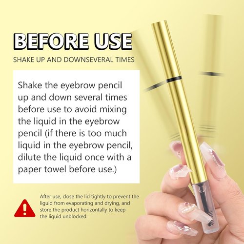 Skiennix 2-In-1 Long-Lasting Eyebrow Pencil & Brow Gel - Light Brown & Dark Brown Shades