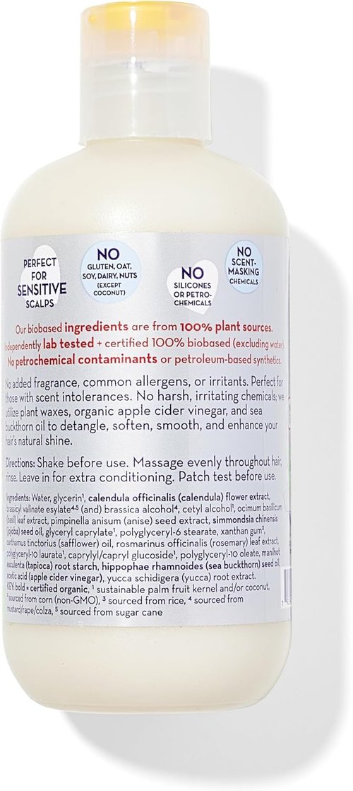 California Baby Super Sensitive Hair Conditioner - 100% Plant-Based & Fragrance-Free | 251 mL / 8.5 oz