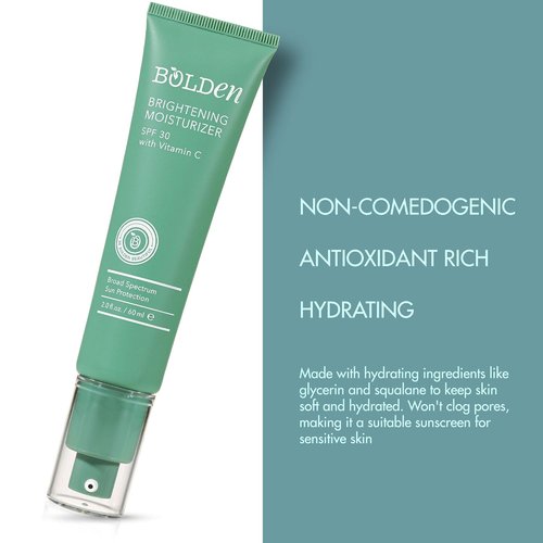 Bolden Brightening Face Moisturizer - SPF 30 with Vitamin C for Dark Spot Reduction | 2.0 FL Oz