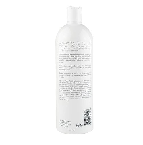 Keratin Treatment System Leave-In Conditioner - Sulfate-Free Daily Damage Control - Coconut & Argan Oil Infused (32 Fl oz)