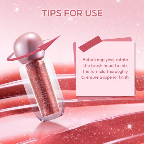 FelinWel Lip Gloss - Super Sparkly & Nourishing Formula | Buildable Texture in Cherry Glaze (03)