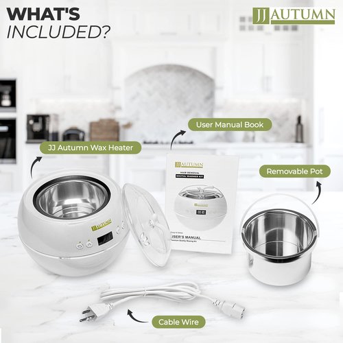 JJ Autumn Professional Wax Warmer for Hair Removal | Hot Wax Heater and Melter for Hard and Soft Waxing - Body and Facial