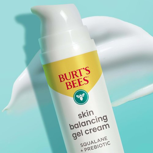 Burt's Bees Gel Moisturizer - Clear & Balanced Skin Balancing Cream with Squalane & Prebiotic | 1.8 oz Bottle