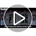 Halloween Window Curtain Cover Set - Scary Bloody Ghost Haunted House Decor