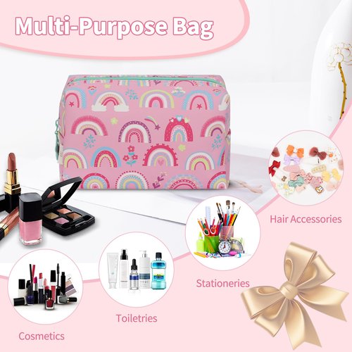 onemoky Small Makeup Bag for Girls, Cute Makeup Bag Travel Makeup Organizer Bag, Birthday Gifts for Girls 4 5 6 7 8 9 10 11 12 13 14 15 16 Years Old, Graduation Gifts for Teen Sister Daugther Friend