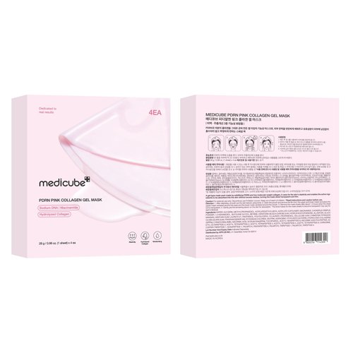 medicube Jelly Gel Mask with Salmon DNA PDRN Pink Collagen | Overnight Face Mask for Glass Glow Skin | Elasticity, Hydrating, Firming and Moisturizing | Korean Skincare, 28g x 4ea