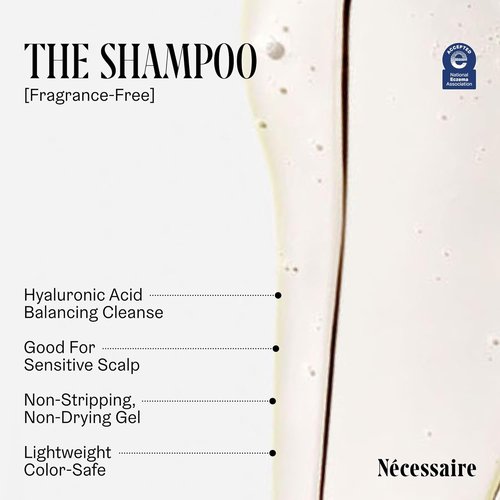 Nécessaire The Hair Duo | Fragrance-Free Shampoo and Conditioner Set - 2 Full-Size Bottles with Hyaluronic Acid & Vitamin B Complex