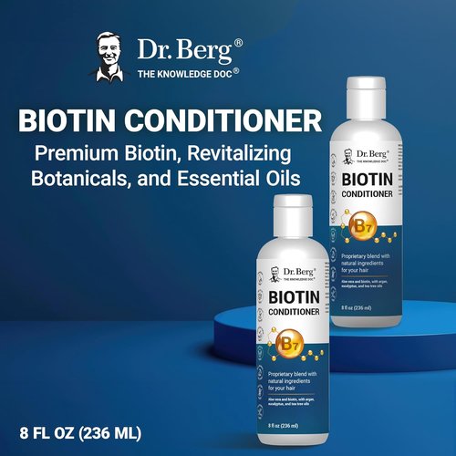 Dr. Berg Biotin Conditioner - High-Performance Formula for Men & Women | Paraben-Free, 8 Fl Oz