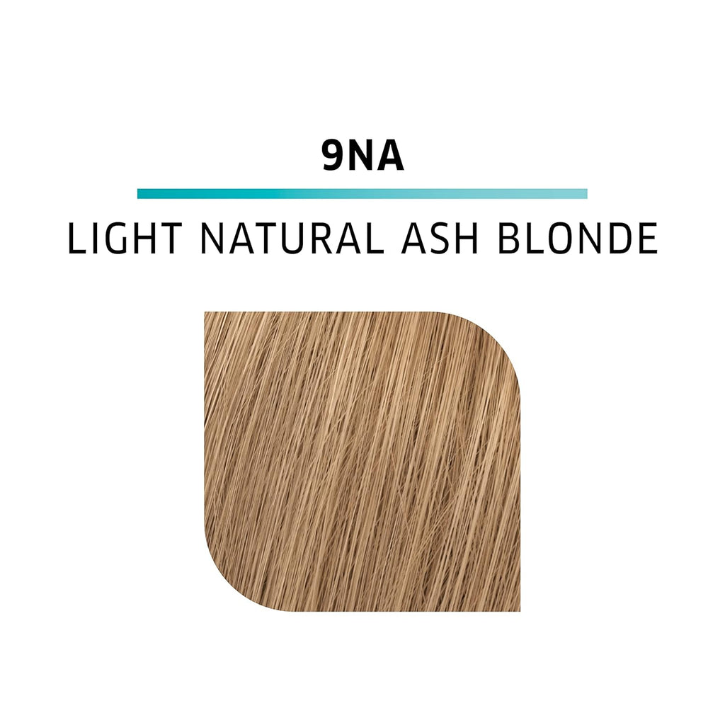 WELLA ColorCharm Demi Permanent Hair Color - Glossy Gray Coverage in 9NA Light Natural Ash Blonde + 10 Vol Developer