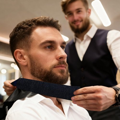 Feisate Neck Strips Barber Accessories Professional, Barber Supplies 5 Rolls & 500 Strips, Disposable Barber Neck Strip, Barber Neck Tape for Hair Cutting, Barber Shop Stuff, Black