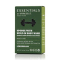 Spongelle Men's Essentials Lemongrass Body Buffer | Bath & Shower Loofah for Men | Cleanse, Exfoliate, and Nourish in one easy step | Cruelty-Free, Vegan, Dermatologist-Tested, Made in USA