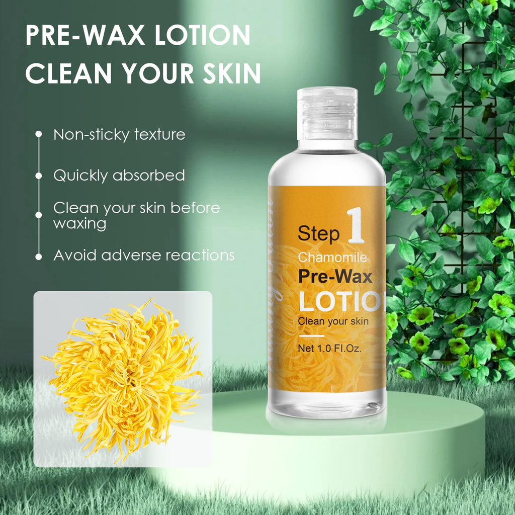 VUEYAA Before And After Waxing Skin Care Kit, Professional Waxing Kit for Women at Home, Pre-Wax Cleanser, Wax Remover Oil, After-Wax Cooling Aloe Vera Gel For Soothing Skin