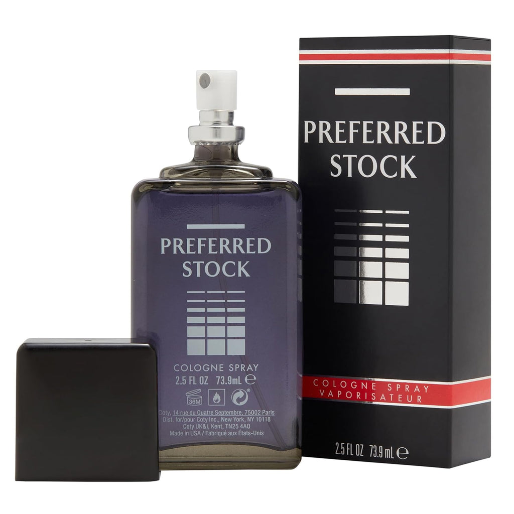 Stetson Preferred Stock Cologne Spray for Men - Leathery & Woody Aroma with Cypress & Sandalwood - 2.5 Fl Oz